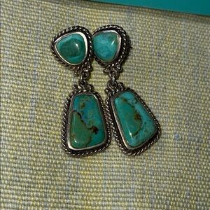 Turquoise Sterling Silver Dangle Earrings